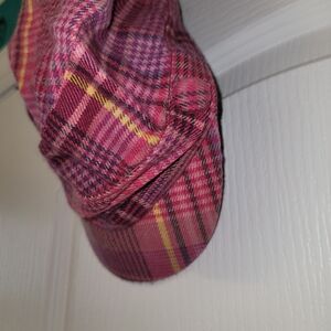 Plaid Pink and Yellow Cap